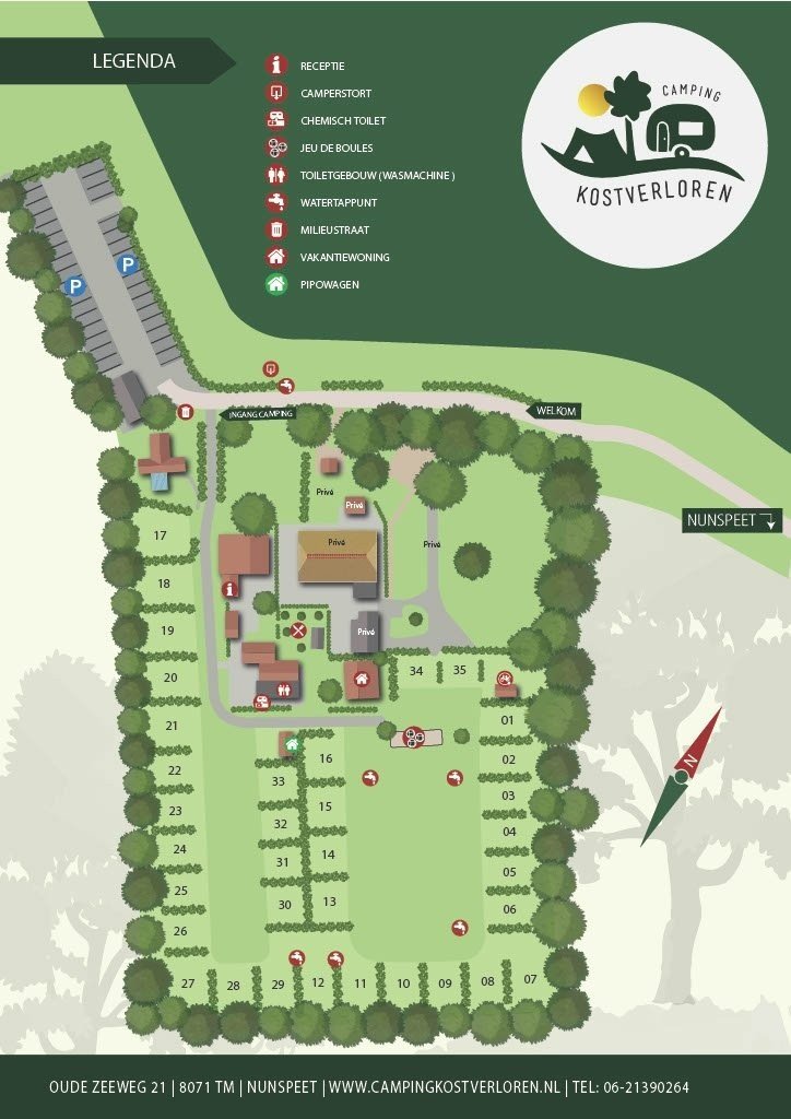 Plattegrond camping Kostverloren